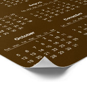 Einfach aber elegant - Kalender 2025 | Poster (Ecke)