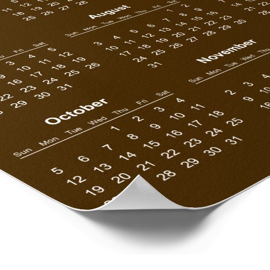 Einfach aber elegant - Kalender 2025 | Poster (Ecke)