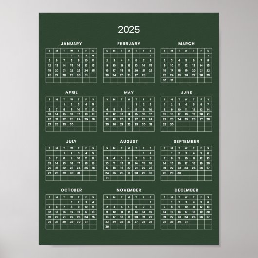 Einfach aber elegant - Kalender 2025 | Poster (Vorne)