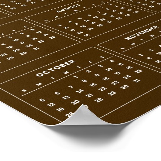 Einfach aber elegant - Kalender 2025 | Poster (Ecke)