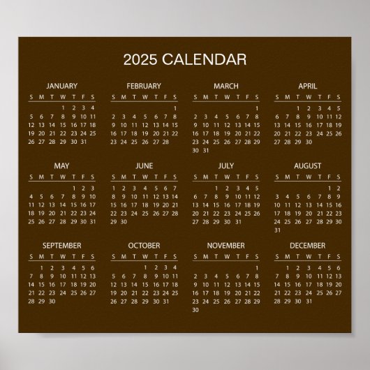 Einfach aber elegant - Kalender 2025 | Poster (Vorne)
