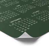 Einfach aber elegant - Kalender 2025 | Poster (Ecke)