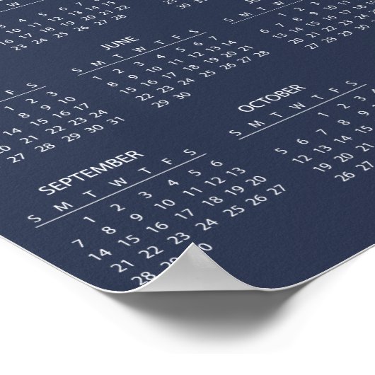 Einfach aber elegant - Kalender 2025 | Poster (Ecke)