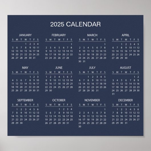 Einfach aber elegant - Kalender 2025 | Poster (Vorne)