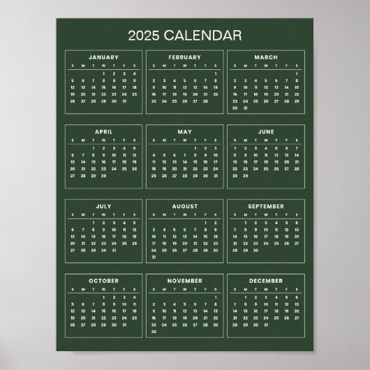 Einfach aber elegant - Kalender 2025 | Poster (Vorne)