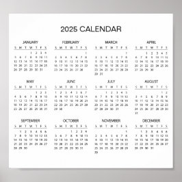 Einfach aber elegant - Kalender 2025 | Poster