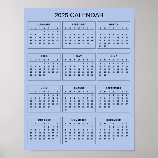 Einfach aber elegant - Kalender 2025 | Poster (Vorne)