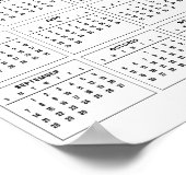 Einfach aber elegant - Kalender 2025 | Poster (Ecke)