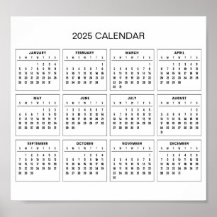 Einfach aber elegant - Kalender 2025   Poster