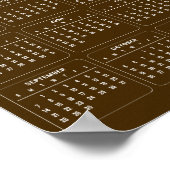 Einfach aber elegant - Kalender 2025 | Poster (Ecke)