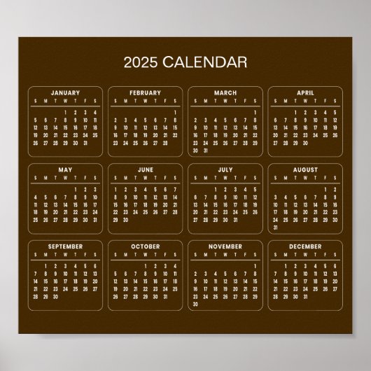 Einfach aber elegant - Kalender 2025 | Poster (Vorne)