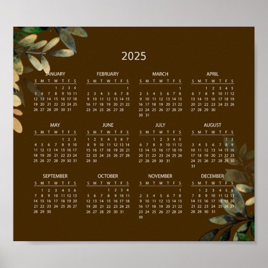 Einfach aber elegant - Kalender 2025 | Poster (Vorne)