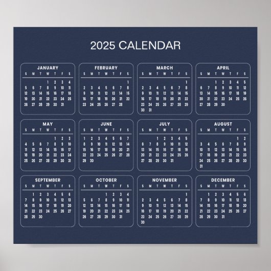 Einfach aber elegant - Kalender 2025 | Poster (Vorne)