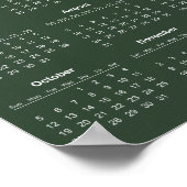 Einfach aber elegant - Kalender 2025 | Poster (Ecke)