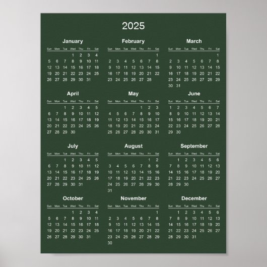 Einfach aber elegant - Kalender 2025 | Poster (Vorne)