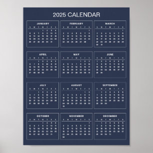 Einfach aber elegant - Kalender 2025 Poster