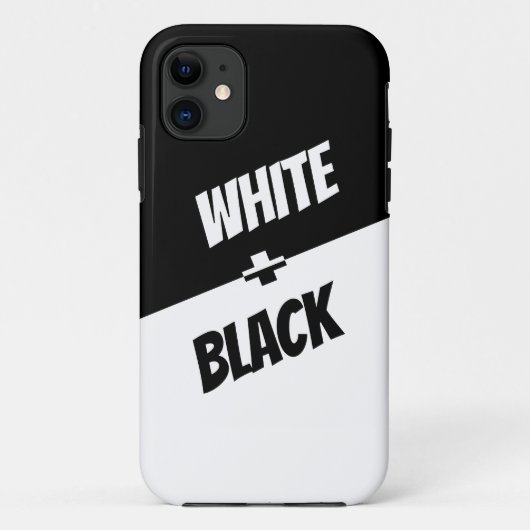 Einfach aber elegant Schwarz und Weiß! Case-Mate i iPhone Hülle (Rückseite)