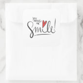 Einfach aber Hübsch macht man mir das Siegel zum L Quadratischer Aufkleber (Tasche)