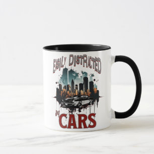 Einfach abgelenkt durch Autos Rennwagen Straßenaut Tasse