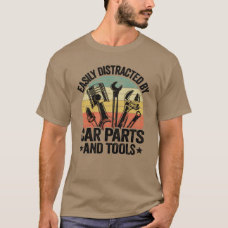Einfach abgelenkt durch Autoteile Anls lustiger Me T-Shirt