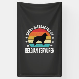 Einfach abgelenkt durch belgischen Tervuren-Hund Banner