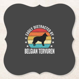 Einfach abgelenkt durch belgischen Tervuren-Hund Untersetzer