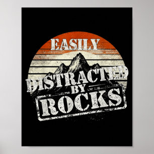 Einfach abgelenkt durch Felsen Vintage-Sonnenunter Poster