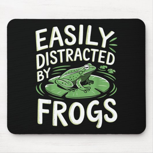 Einfach abgelenkt durch Frösche Lustige Frösche Li Mousepad (Vorne)