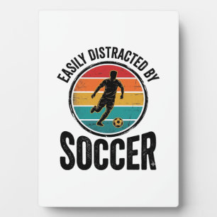 Einfach abgelenkt durch Fußball Vintage-Shirt-Desi Fotoplatte