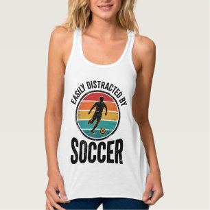 Einfach abgelenkt durch Fußball Vintage-Shirt-Desi Tank Top