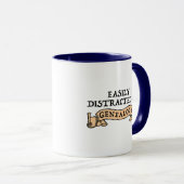 Einfach abgelenkt durch Genealogie Tasse (VorderseiteRechts)