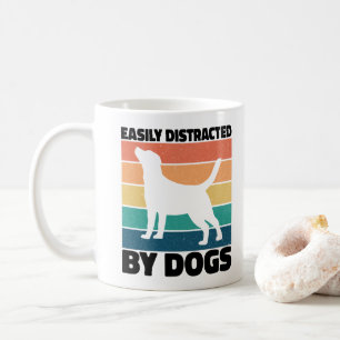 Einfach abgelenkt durch Hunde-Hunde-Geburtstags-Me Kaffeetasse