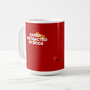 Einfach abgelenkt durch Hunde Lustiger Hoodie für Kaffeetasse