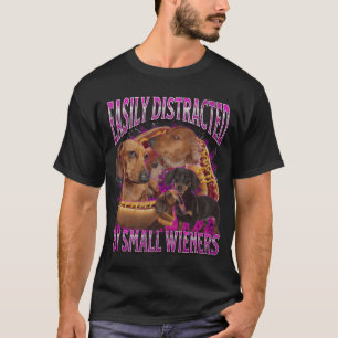 Einfach abgelenkt durch kleine Würstchen Lustig An T-Shirt