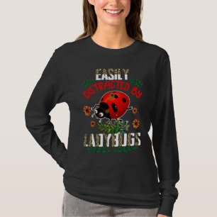 Einfach abgelenkt durch Marienkäfer Leoparden-Sonn T-Shirt