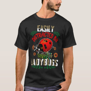 Einfach abgelenkt durch Marienkäfer Leoparden-Sonn T-Shirt