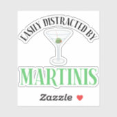 Einfach abgelenkt durch Martinis Aufkleber (Blatt)