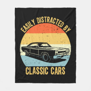 Einfach abgelenkt durch Oldtimer Fleecedecke
