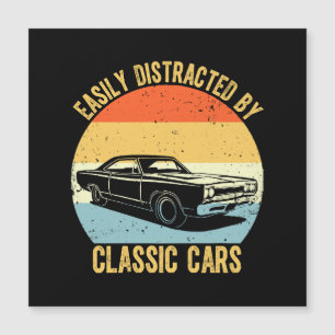 Einfach abgelenkt durch Oldtimer Magnetkarte