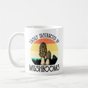 Einfach abgelenkt durch Pilze (Morchel) Kaffeetasse