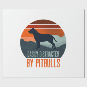 Einfach abgelenkt durch Pitbulls Hunde Spaziergang Geschenkpapier