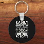 Einfach abgelenkt durch RC-Boote - Modellboot-Gesc Schlüsselanhänger (Vorderseite)