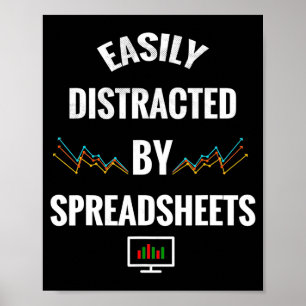 Einfach abgelenkt durch Tabellen Statistiken Insur Poster
