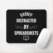 Einfach abgelenkt durch Tabellen Statistiken Versi Mousepad (Mit Mouse)