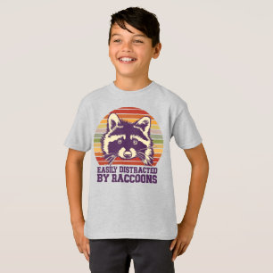 Einfach abgelenkt durch Waschbären Retro Vintage S T-Shirt
