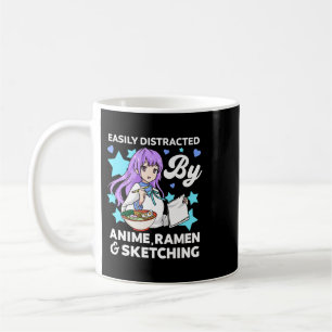 Einfach abgelenkt von Anime Ramen und Skizzieren D Kaffeetasse