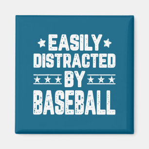 Einfach abgelenkt von Baseball Baseball-Trainer sp Magnet