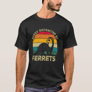 Einfach abgelenkt von Frettchen, Lustige süße Fret T-Shirt