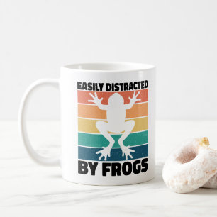 Einfach abgelenkt von Fröschen Liebhaber Cool Frog Kaffeetasse