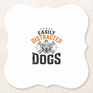 Einfach abgelenkt von Hunden Vintage Hundeliebhabe Untersetzer